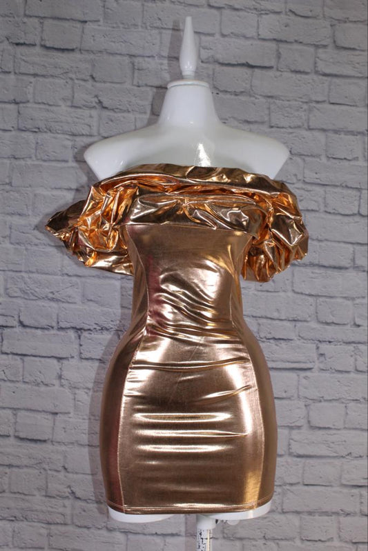 Metallic Mini Dress